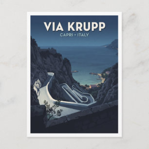 Postal Vía Krupp Capri Italia