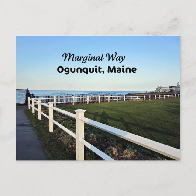Postal Vía Marginal, Ogunquit, Maine (Anverso)
