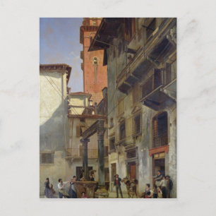 Postal Vía Mazzanti, Verona, 1880