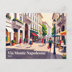 Postal Vía Monte Napoleone Italia