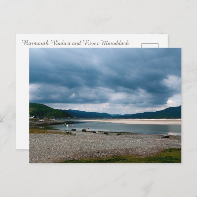 Postal Viaducto de Barmouth y estuario del río Mawdach (Anverso / Reverso)