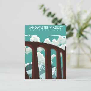 Postal Viaducto de Landwasser Suiza Camiseta