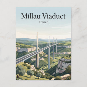 Postal Viaducto de Millau Francia