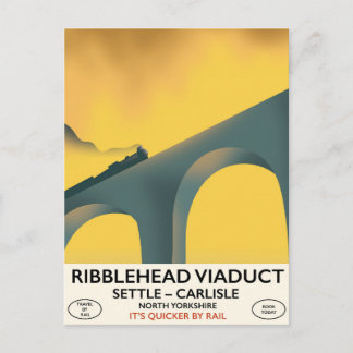 Postal Viaducto de Ribblehead Yorkshire locomotora