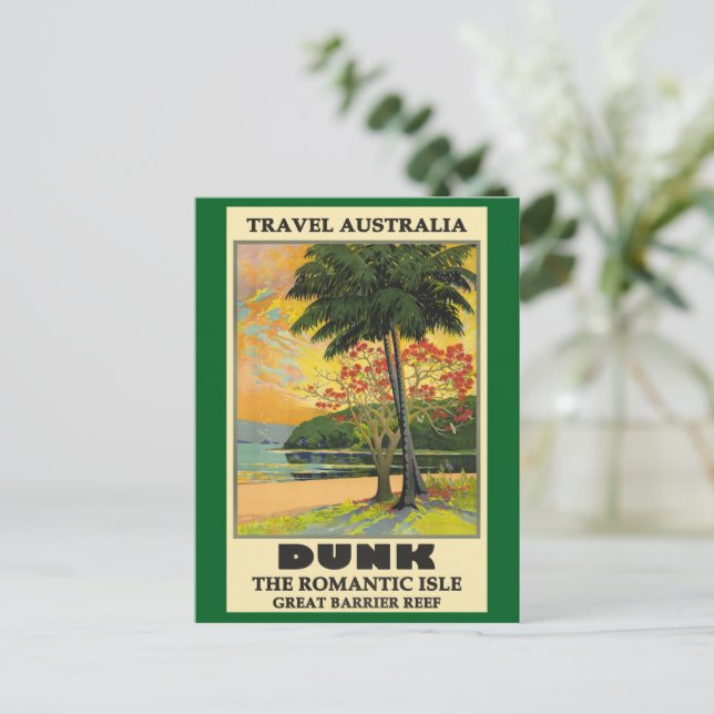 Postal Viaja Australia, Dunk, (Anverso de pie)