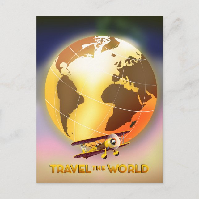 Postal Viaja por el Mundo (Anverso)