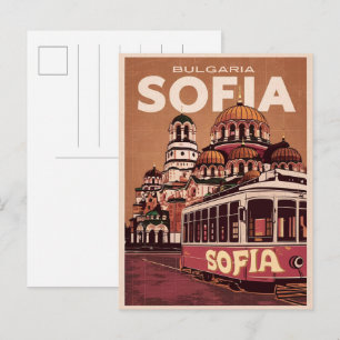 Postal Viaja Sofía, regalos y souvenirs vintage de Bulgar