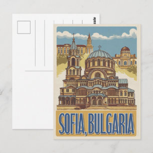 Postal Viaja Sofía, regalos y souvenirs vintage de Bulgar