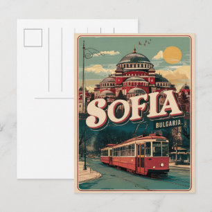 Postal Viaja Sofía, regalos y souvenirs vintage de Bulgar