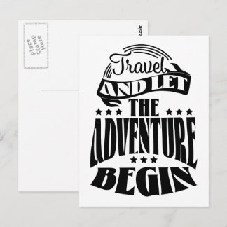 Postal Viaja y deja que la aventura comience