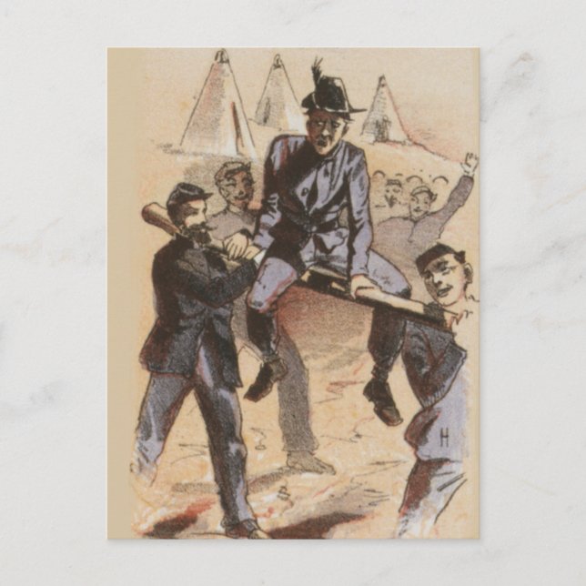 Postal Viajando en tren por la vida de la guerra civil (Anverso)