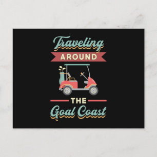 Postal Viajando por Goal Coast Golf Funny