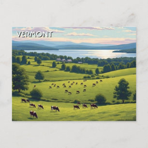 Postal Viajando por granjas Shelburne Vermont