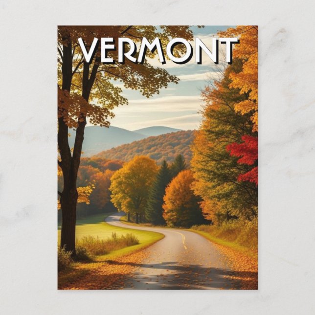 Postal Viajando por Vermont (Anverso)