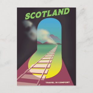 Postal Viajar con comodidad Escocia