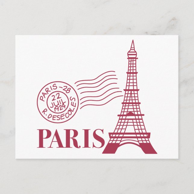 Postal Viajar en París (Anverso)