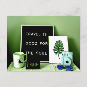 Postal Viajar es bueno para el alma