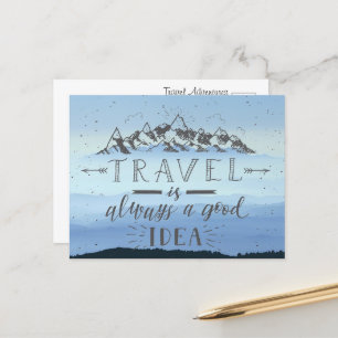 Postal Viajar es siempre una buena idea