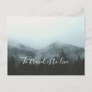 Postal Viajar es vivir