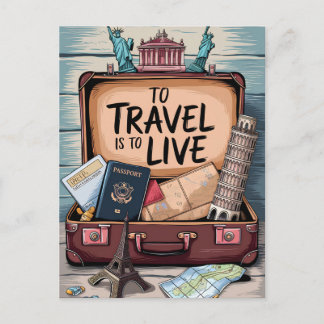 Postal Viajar es vivir