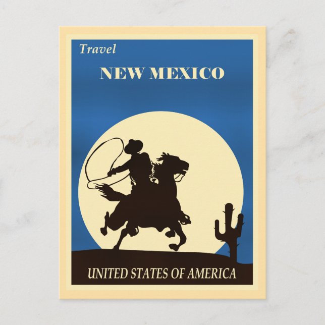 Postal Viajar Nuevo México (Anverso)