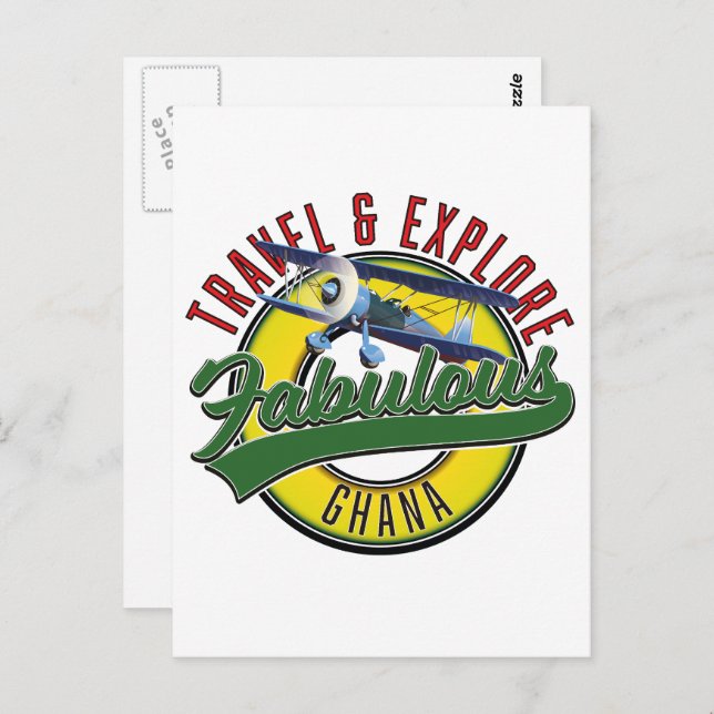 Postal Viajar para explorar el fabuloso logo de Ghana (Anverso / Reverso)