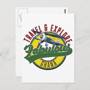 Postal Viajar para explorar el fabuloso logo de Ghana