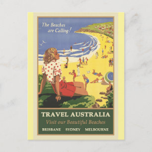 Postal Viajar por Australia en vintage