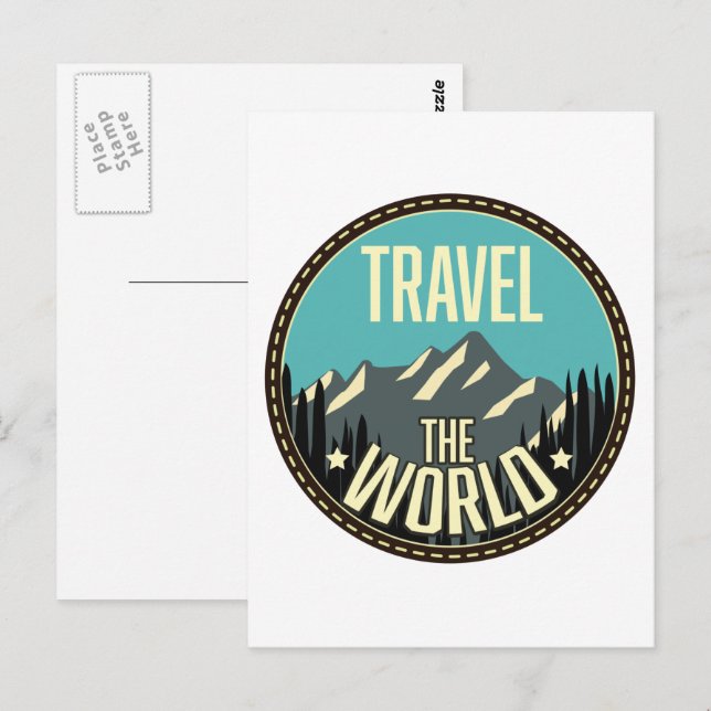 Postal Viajar por el mundo (Anverso / Reverso)