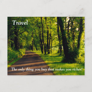 Postal Viajar te hace más rico