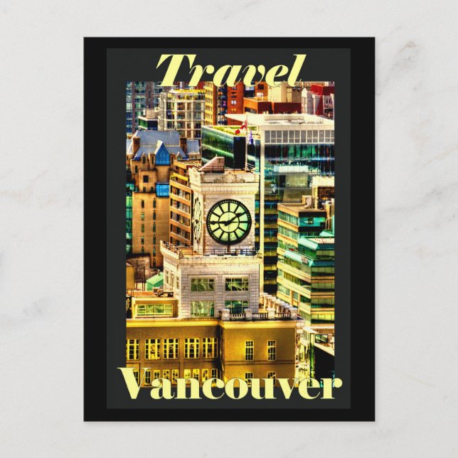 Postal Viajar Vancouver, BC, Canadá (Anverso)