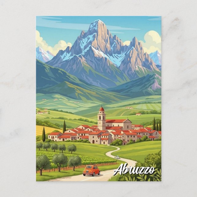 Postal Viaje a Abruzos Italia (Anverso)