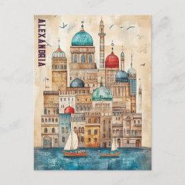 Postal Viaje a Alejandría Egipto