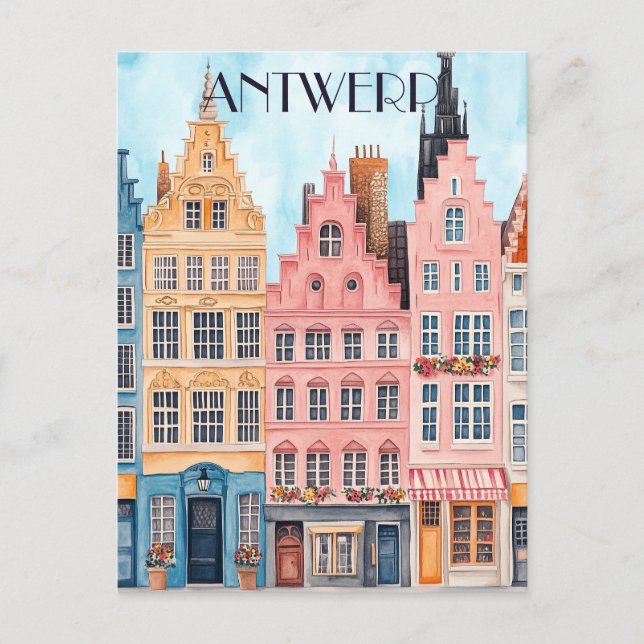Postal Viaje a Amberes Bélgica (Anverso)