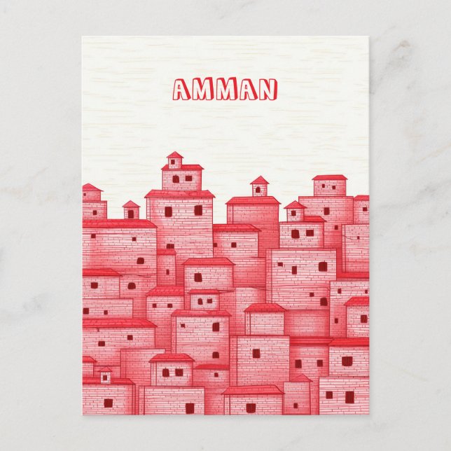 Postal Viaje a Ammán Jordania (Anverso)
