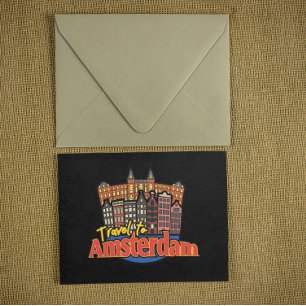 Postal Viaje a Amsterdam Netherlands Vintage
