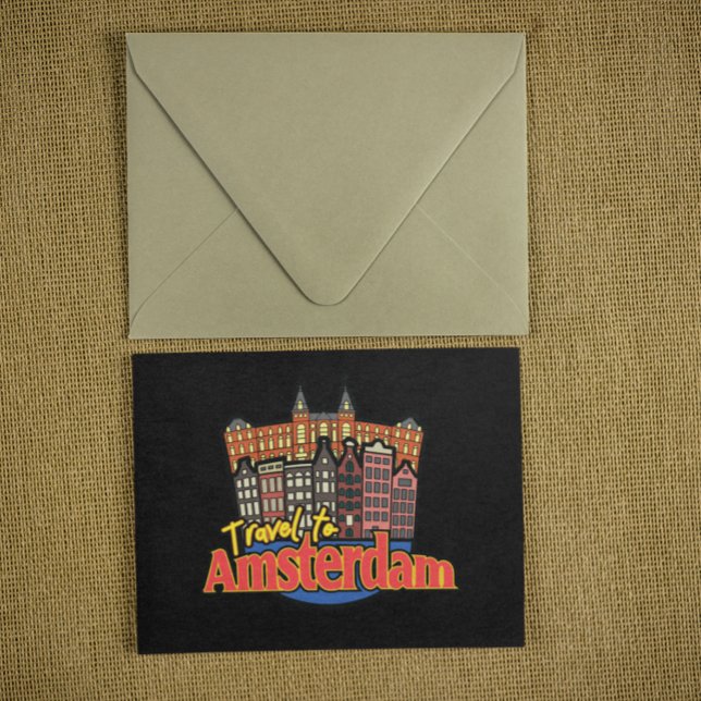 Postal Viaje a Amsterdam Netherlands Vintage (travel to amsterdam holland postcard)