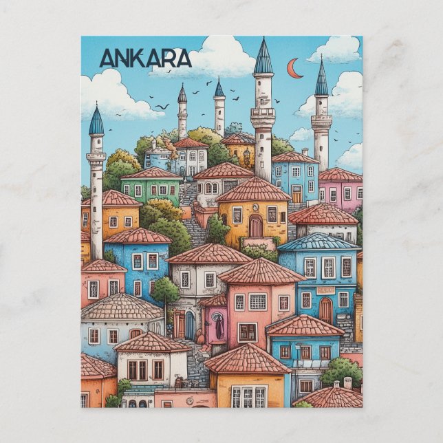 Postal Viaje a Ankara Turkiye (Anverso)