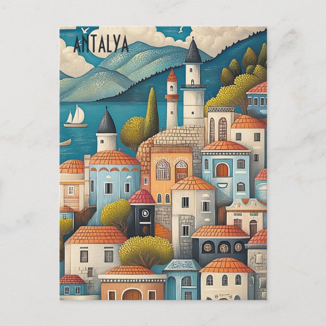 Postal Viaje a Antalya Turkiye (Anverso)