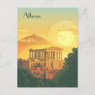 Postal Viaje a Atenas