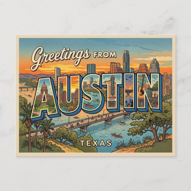 Postal Viaje a Austin Texas (Anverso)