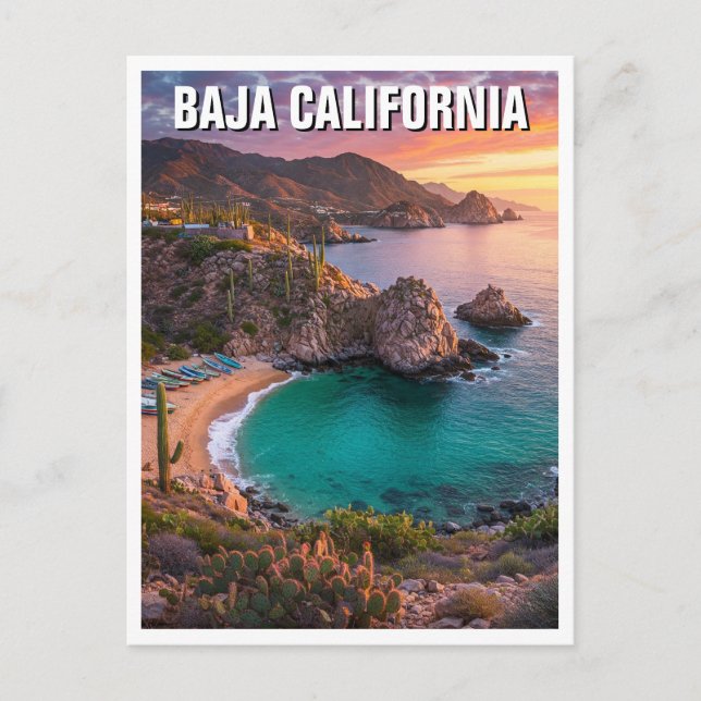 Postal Viaje a Baja California México (Anverso)