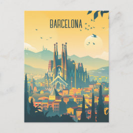Postal Viaje a Barcelona