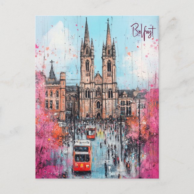 Postal Viaje a Belfast Irlanda del Norte (Anverso)