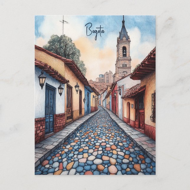 Postal Viaje a Bogotá Columbia (Anverso)