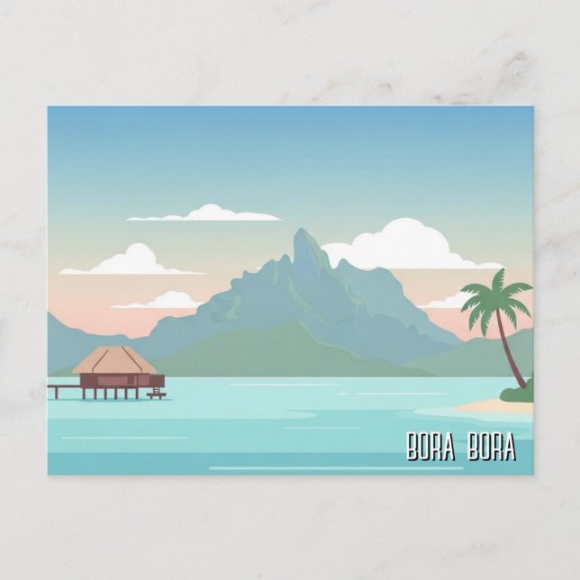 Postal Viaje a Bora Bora (Anverso)