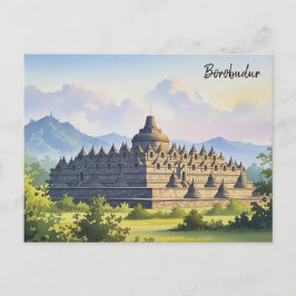 Postal Viaje a Borobudur Indonesia