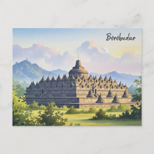 Postal Viaje a Borobudur Indonesia