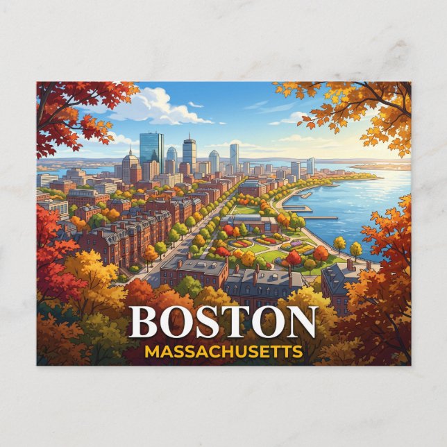 Postal Viaje a Boston Massachusetts (Anverso)