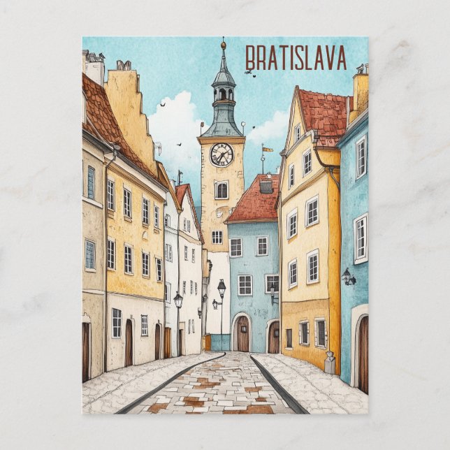 Postal Viaje a Bratislava Eslovaquia (Anverso)